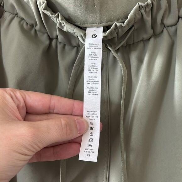 LULULEMON Keep Moving Pant 7/8 High Rise Rosemary Green size 4 - Picture 5 of 7